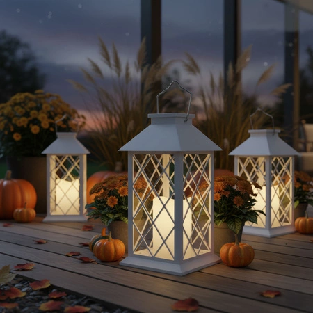 Lampa Solarna Ogrodowa LED Stojąca Latarnia LIRIO 2 IP44 Wisząca Latarenka LUMILED