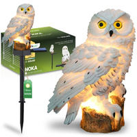 Lampa Solarna Ogrodowa LED Wbijana Słupek Sowa 3000K IP44 NOKA LUMILED